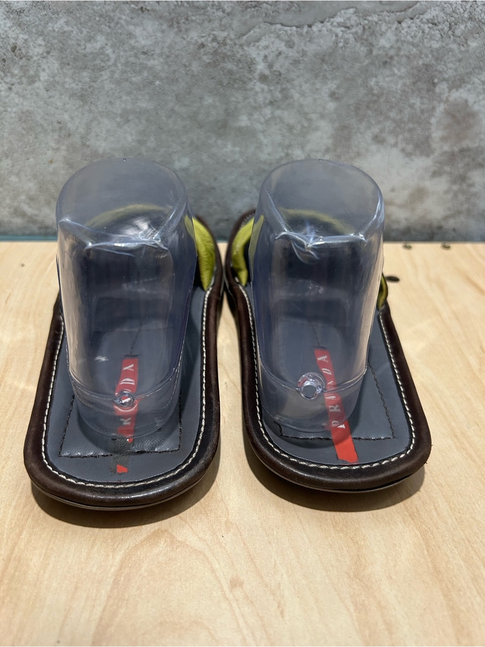 vintage Prada leather slide sandals size 38.5 Or Women’s 8 - Picture 3 of 8